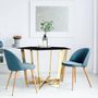 Voir la diapositive 3 : Paris Prix Table de Repas Design  Dizazi  120cm Noir & Or