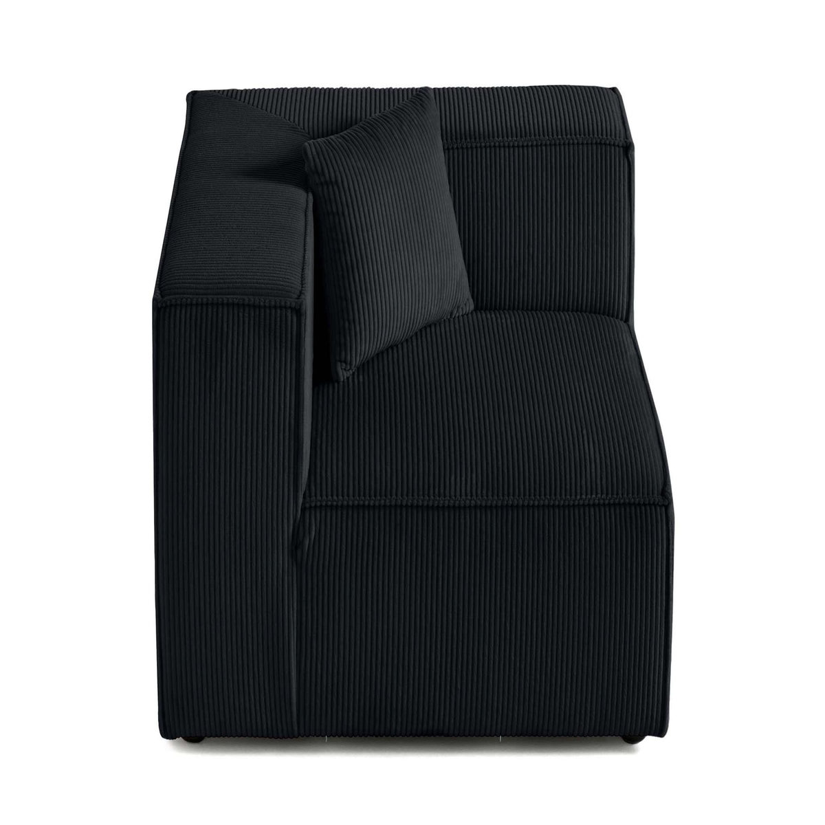 LISA DESIGN Arty - module d'assise d'angle réversible - en velours côtelé