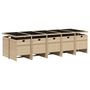 Voir la diapositive 3 : VIDAXL Ensemble a manger de jardin et coussins 11 pcs beige poly rotin