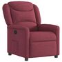 Voir la diapositive 2 : VIDAXL Fauteuil inclinable Rouge bordeaux Tissu