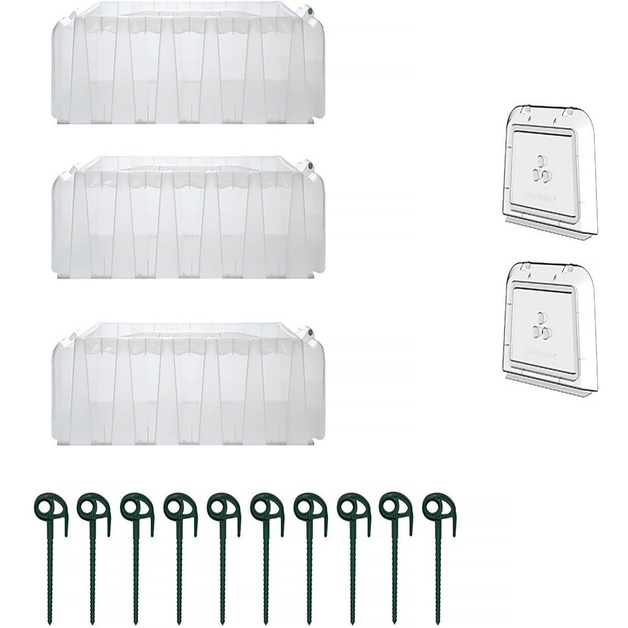 Voir la diapositive 2 : Habitat et Jardin Kit de 3 tunnels de culture  Sunny  - Blanc