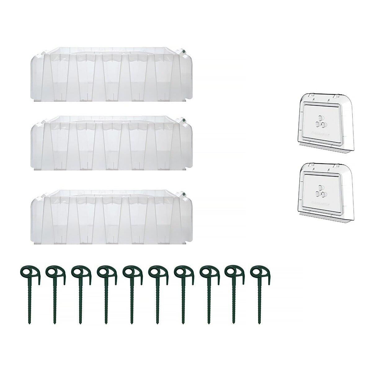 Habitat et Jardin Kit de 3 tunnels de culture  Sunny  - Blanc