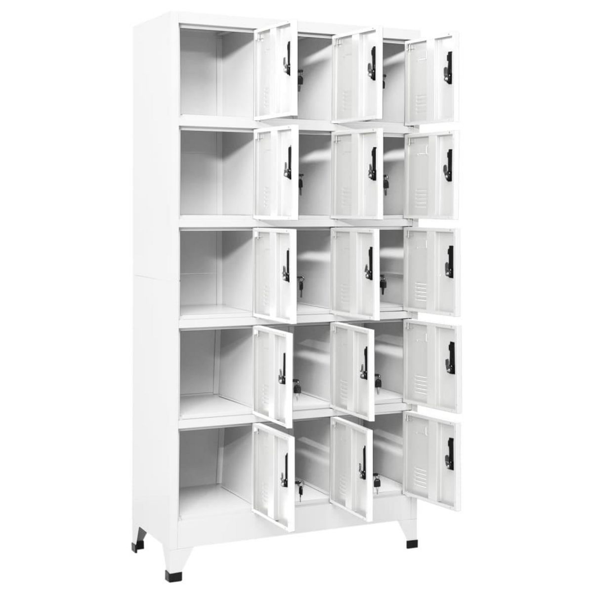VIDAXL Armoire a casiers Blanc 90x40x180 cm Acier
