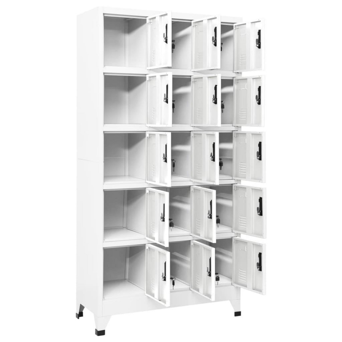 VIDAXL Armoire a casiers Blanc 90x40x180 cm Acier