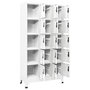 Voir la diapositive 3 : VIDAXL Armoire a casiers Blanc 90x40x180 cm Acier