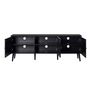 Voir la diapositive 3 : BEST MOBILIER Goto - meuble tv - noir et cannage - 167 cm