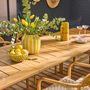Voir la diapositive 4 : SWEEEK Table de jardin extensible bois d'acacia + 8 assises PALENA et CERINA  naturel et beige 275 x 100 x 75 cm