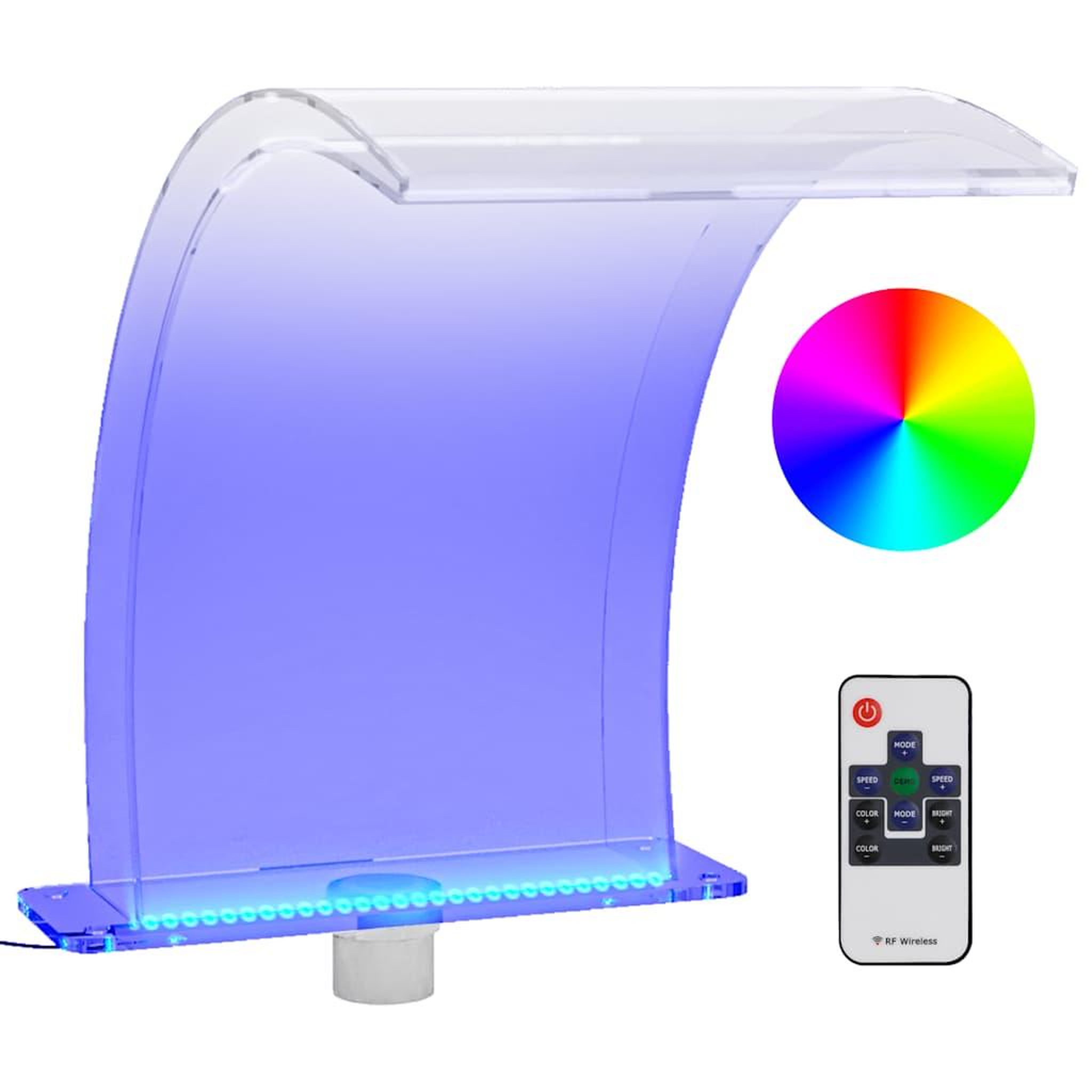 VIDAXL Fontaine de piscine avec LED RVB Acrylique 50 cm
