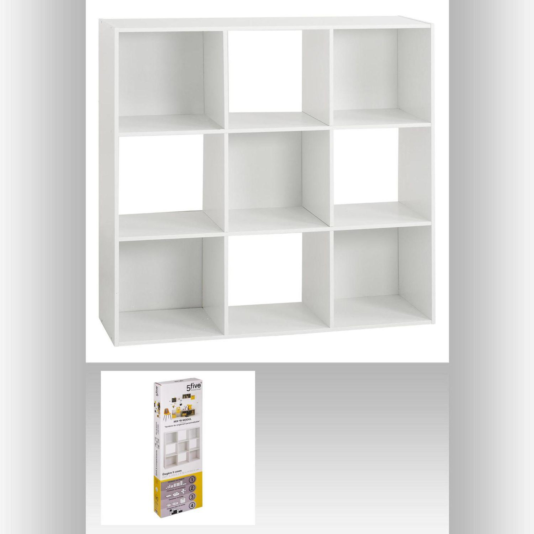 Voir la diapositive 2 : FIVE Etagère cube design Mix'n modul