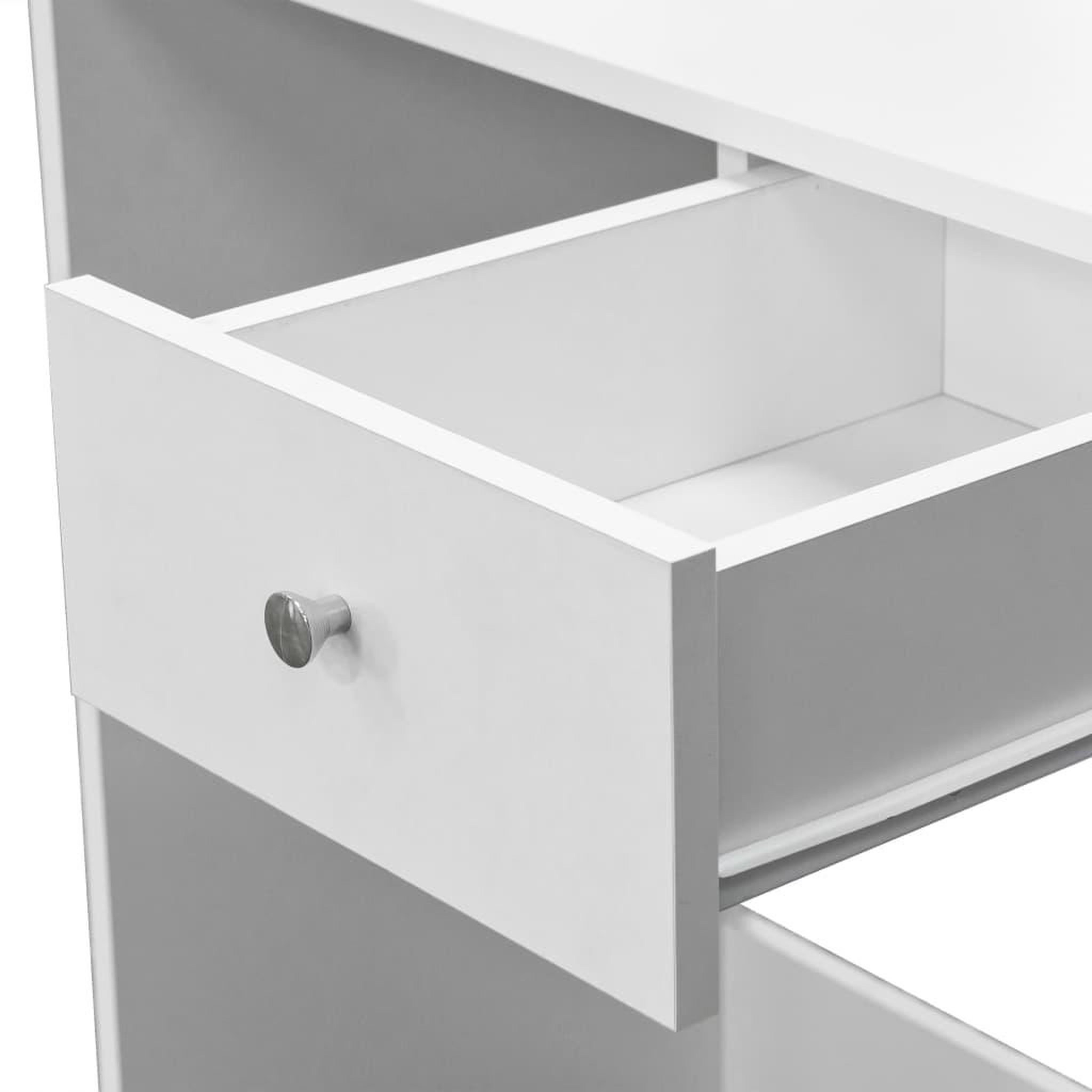 Voir la diapositive 4 : VIDAXL Coiffeuse Bois d'ingenierie 75x40x141 cm Blanc