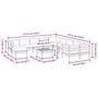 Voir la diapositive 6 : VIDAXL Salon de jardin avec coussins 12 pcs bois massif sapin douglas