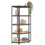 Voir la diapositive 3 : VIDAXL Etagere d'angle a 5 niveaux Anthracite Acier bois d'ingenierie