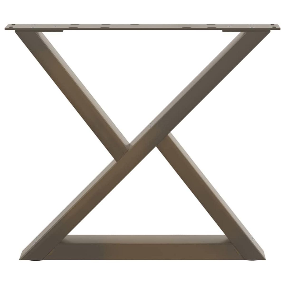 VIDAXL Pieds de table basse 2pcs acier naturel 50x(42-43,3)cm