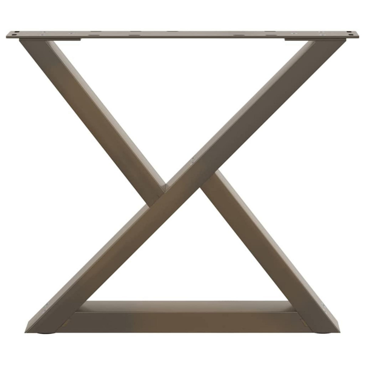 VIDAXL Pieds de table basse 2pcs acier naturel 50x(42-43,3)cm