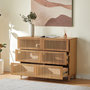 Voir la diapositive 2 : HOMIFAB Commode 6 tiroirs en bois 120 cm - Umea