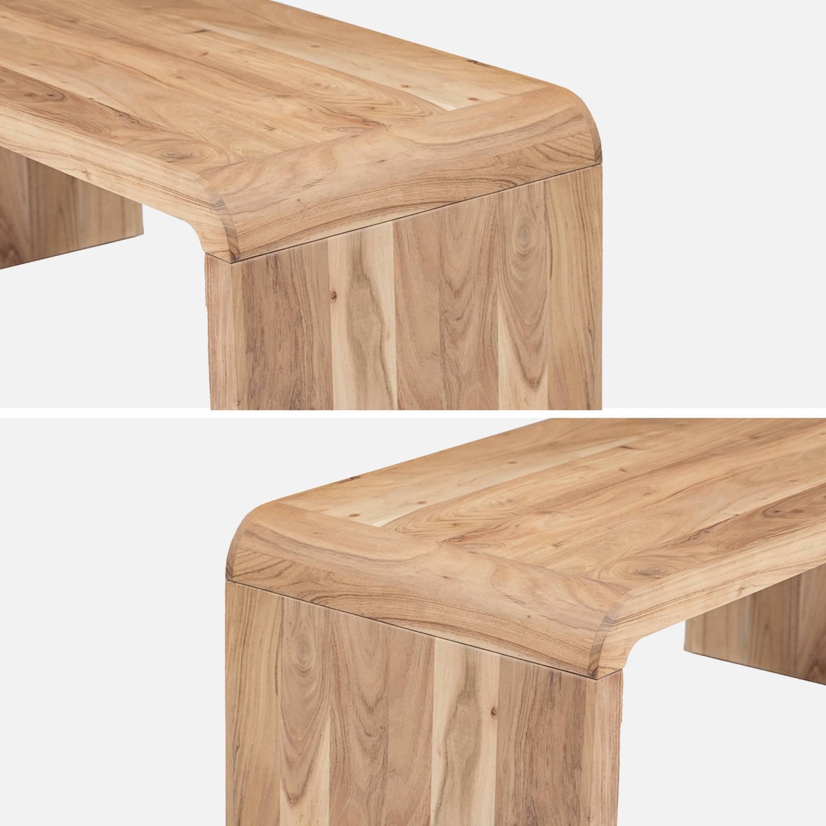 SWEEEK Table basse rectangulaire en acacia massif 100cm