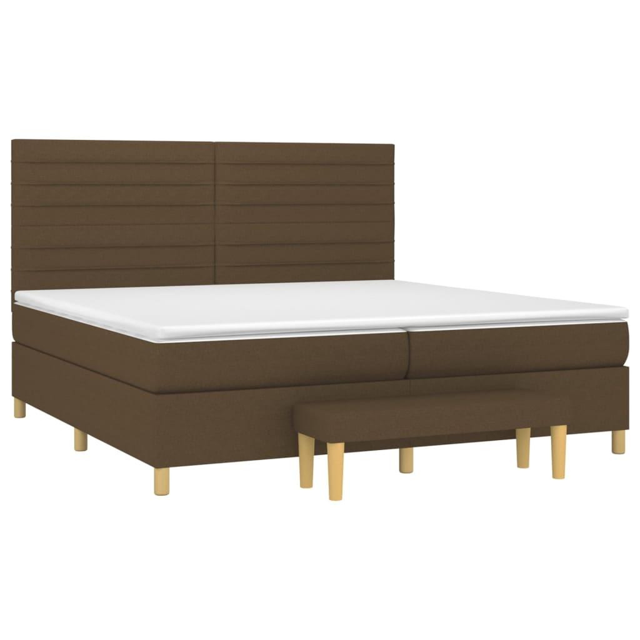 Voir la diapositive 3 : VIDAXL Sommier a lattes de lit avec matelas Marron fonce 200x200 cm