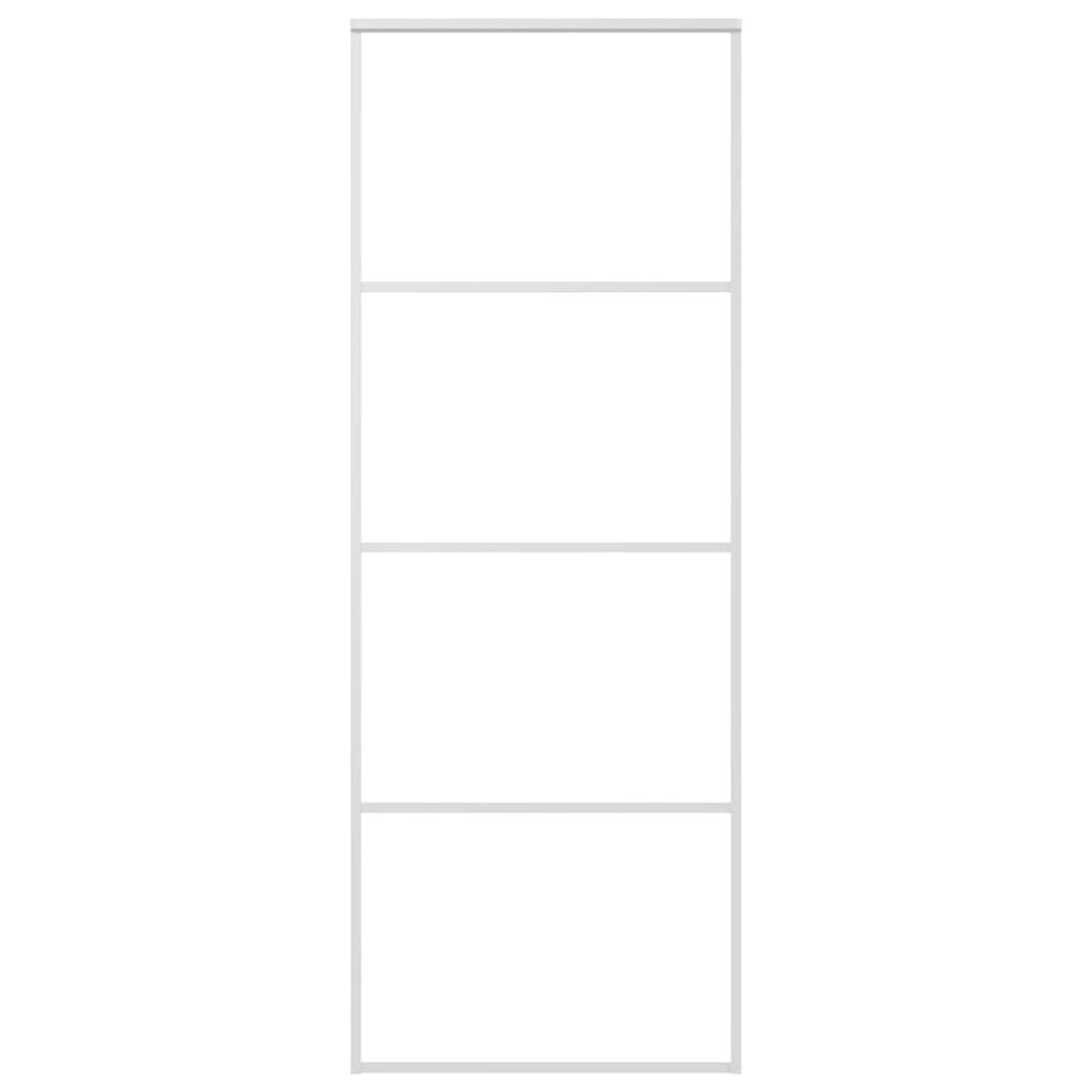 Voir la diapositive 2 : VIDAXL Porte coulissante Verre ESG depoli et aluminium 76x205 cm Blanc