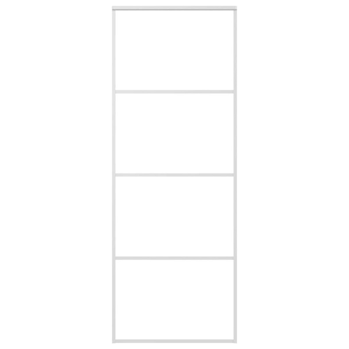 VIDAXL Porte coulissante Verre ESG depoli et aluminium 76x205 cm Blanc