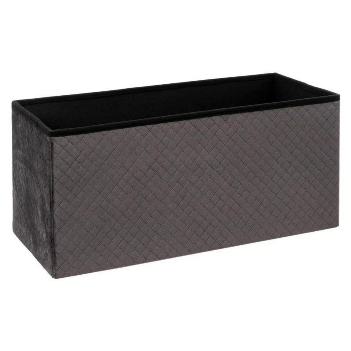  Pouf & Coffre de Rangement  Velours  76cm Gris