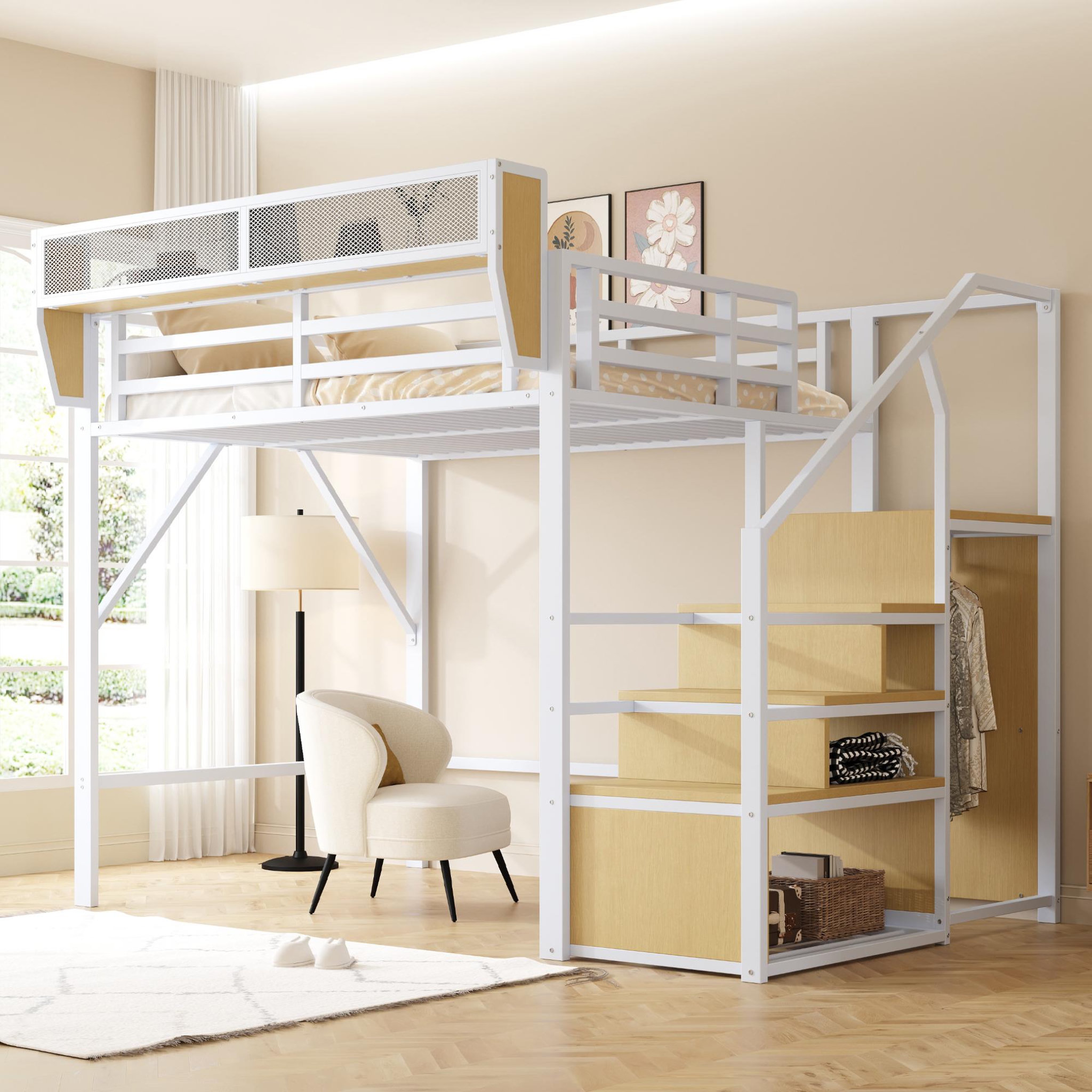 Voir la diapositive 2 : MERAX Lit mezzanine 140x200cm