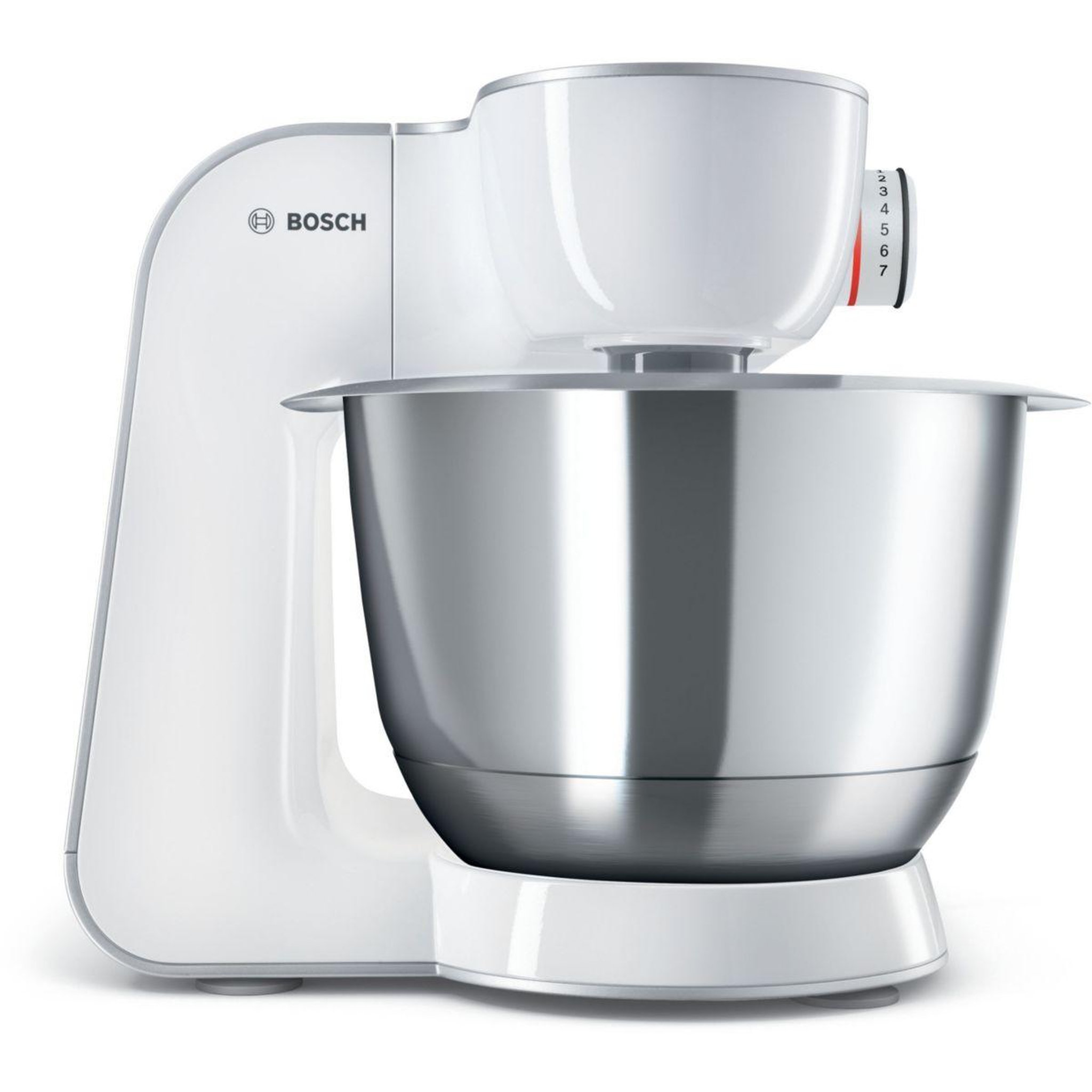 Voir la diapositive 2 : BOSCH Robot pâtissier série 4 - blanc mum58200e