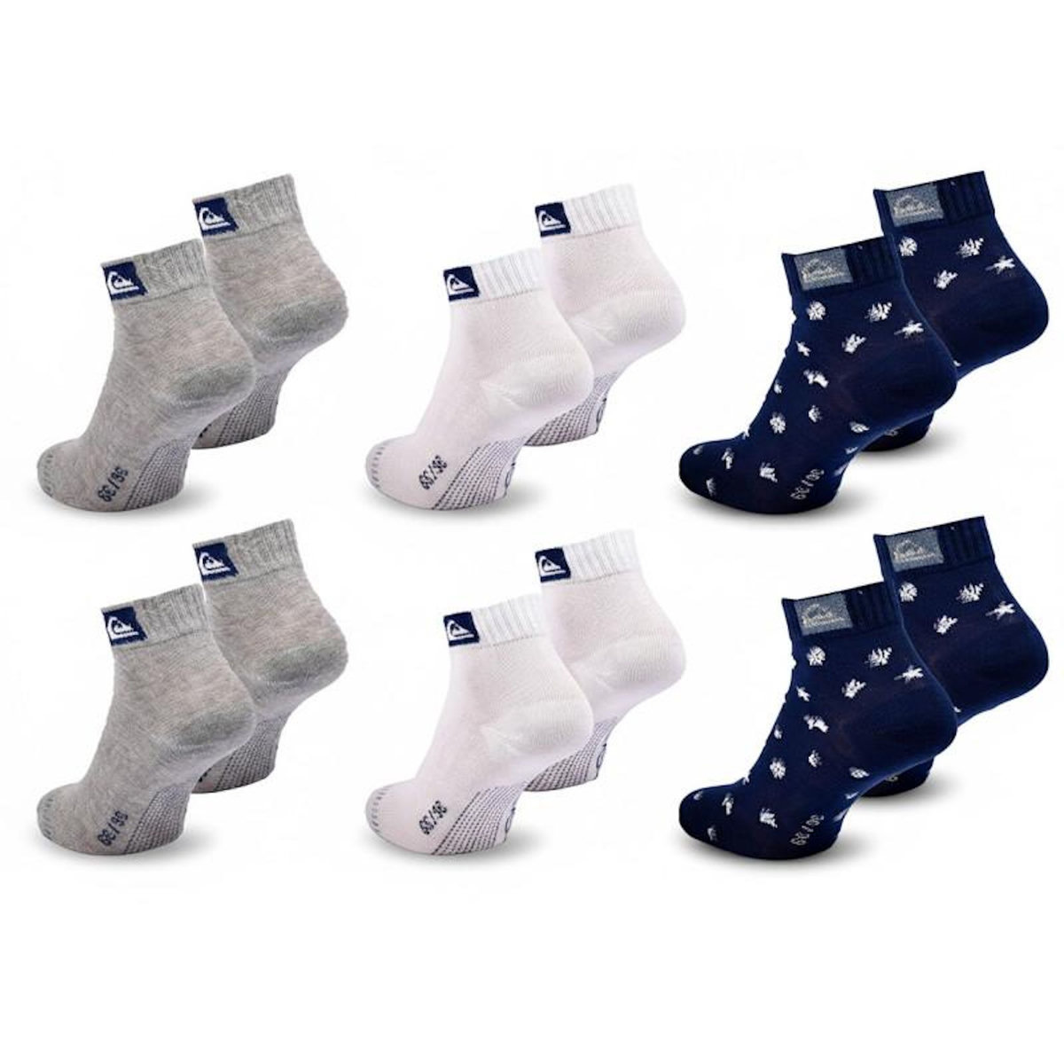 QUIKSILVER Quiksilver Pack de Chaussettes Enfant QUARTER – Lot 6 Paires Sport