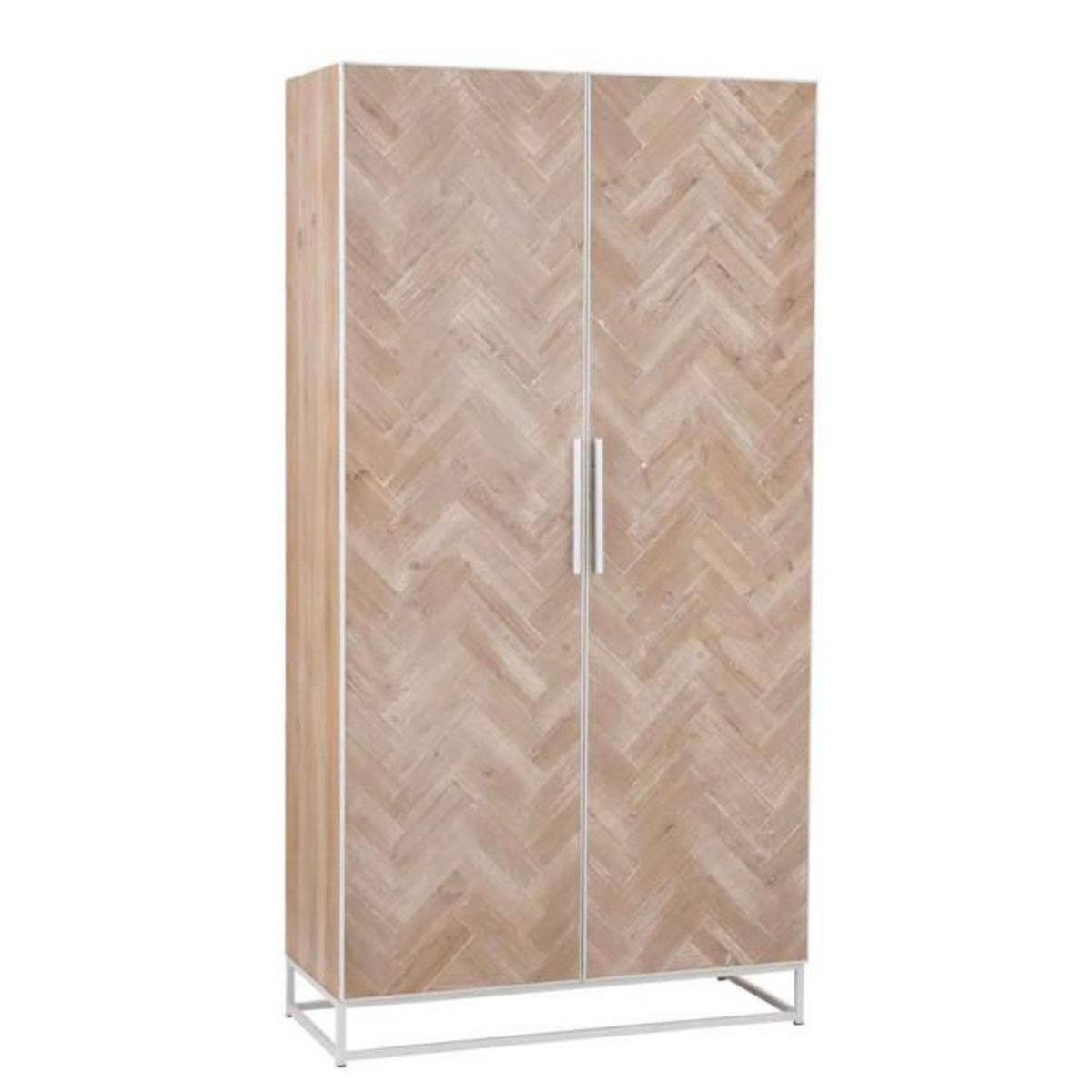 Paris Prix Armoire 2 Portes  Miraza  185cm Naturel & Blanc