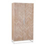 Voir la diapositive 1 : Paris Prix Armoire 2 Portes  Miraza  185cm Naturel & Blanc