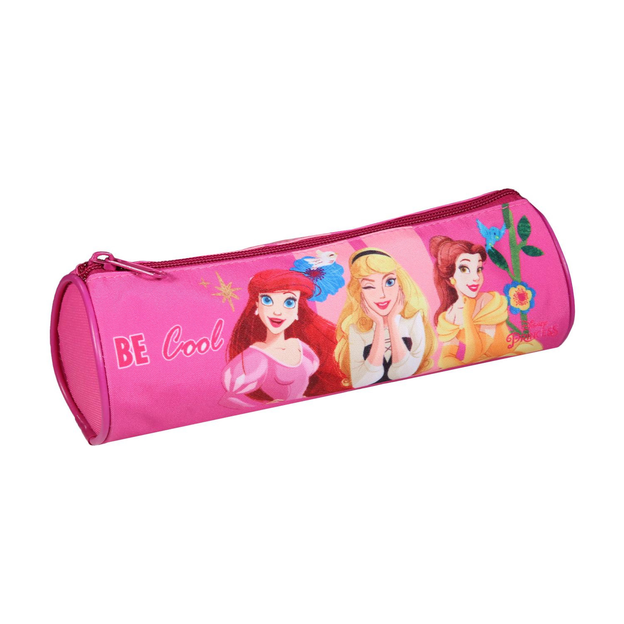 Voir la diapositive 2 : Bagtrotter BAGTROTTER Trousse scolaire ronde Princesses Rose