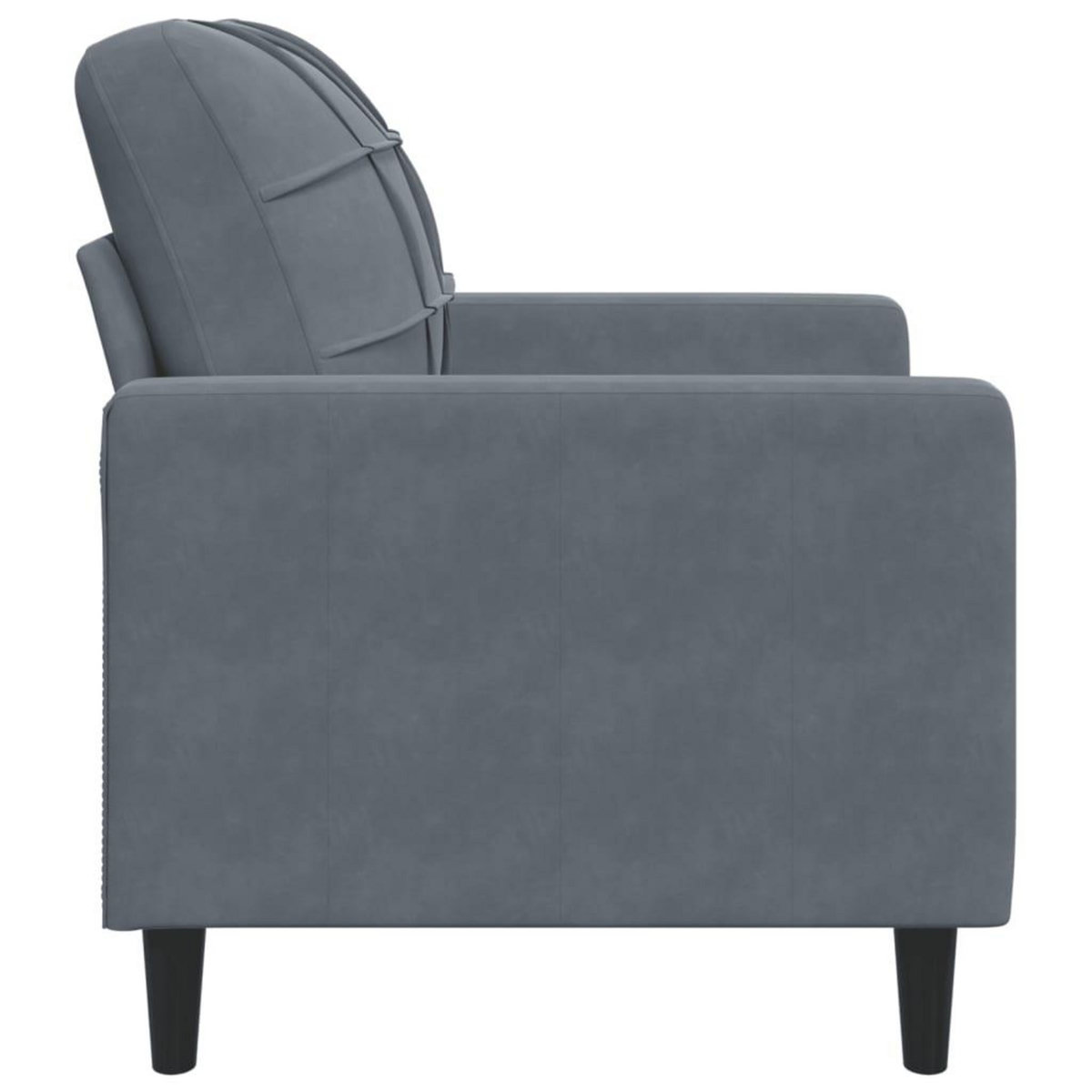 VIDAXL Fauteuil Gris fonce 60 cm Velours