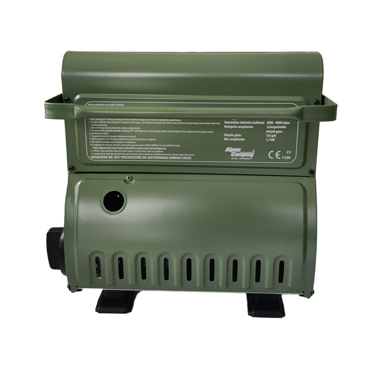 ALPENTECH Chauffage à gaz portable 1.7KW Chauffage Céramique Chauffage mobile Sécurité thermocouple ODS Intérieur et Extérieur ALPEN