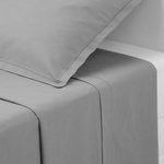 ATMOSPHERA Drap Plat 2 Personnes  Percale  240x290cm Gris
