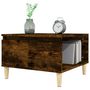 Voir la diapositive 4 : VIDAXL Table basse chene fume 55x55x36,5 cm bois d'ingenierie