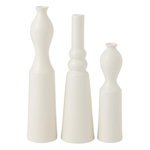 Paris Prix Lot de 3 Vases en Porcelaine  Leia  32cm Blanc