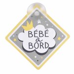 Paris Prix Accroche pour Voiture  Bébé à Bord  12cm Gris