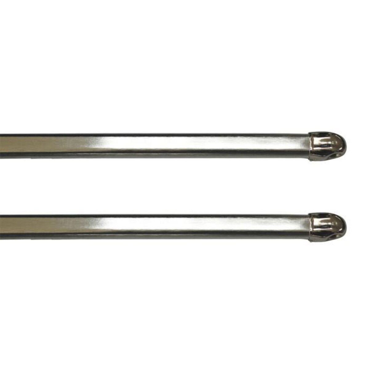 Paris Prix Lot de 2 Tringles Extensibles  Safi  80-110cm Argent