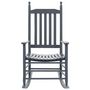 Voir la diapositive 2 : VIDAXL Chaise a bascule avec siege incurve Gris Bois de peuplier
