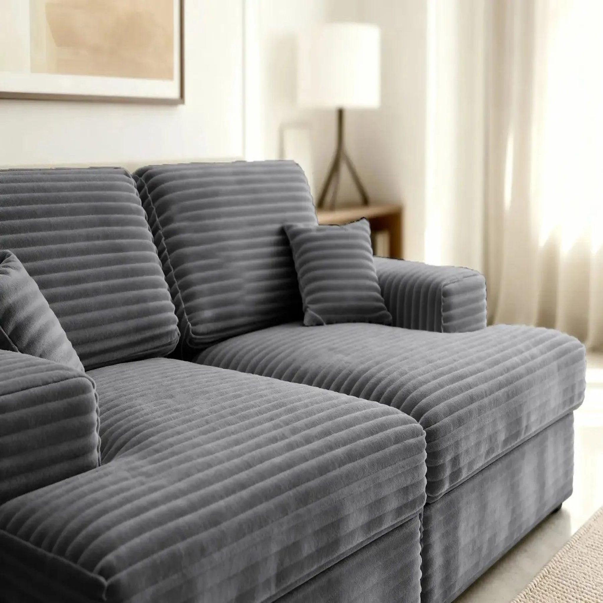 Voir la diapositive 6 : CASANOVA PARIS Lisbonne xl - canapé droit xl velours côtelé