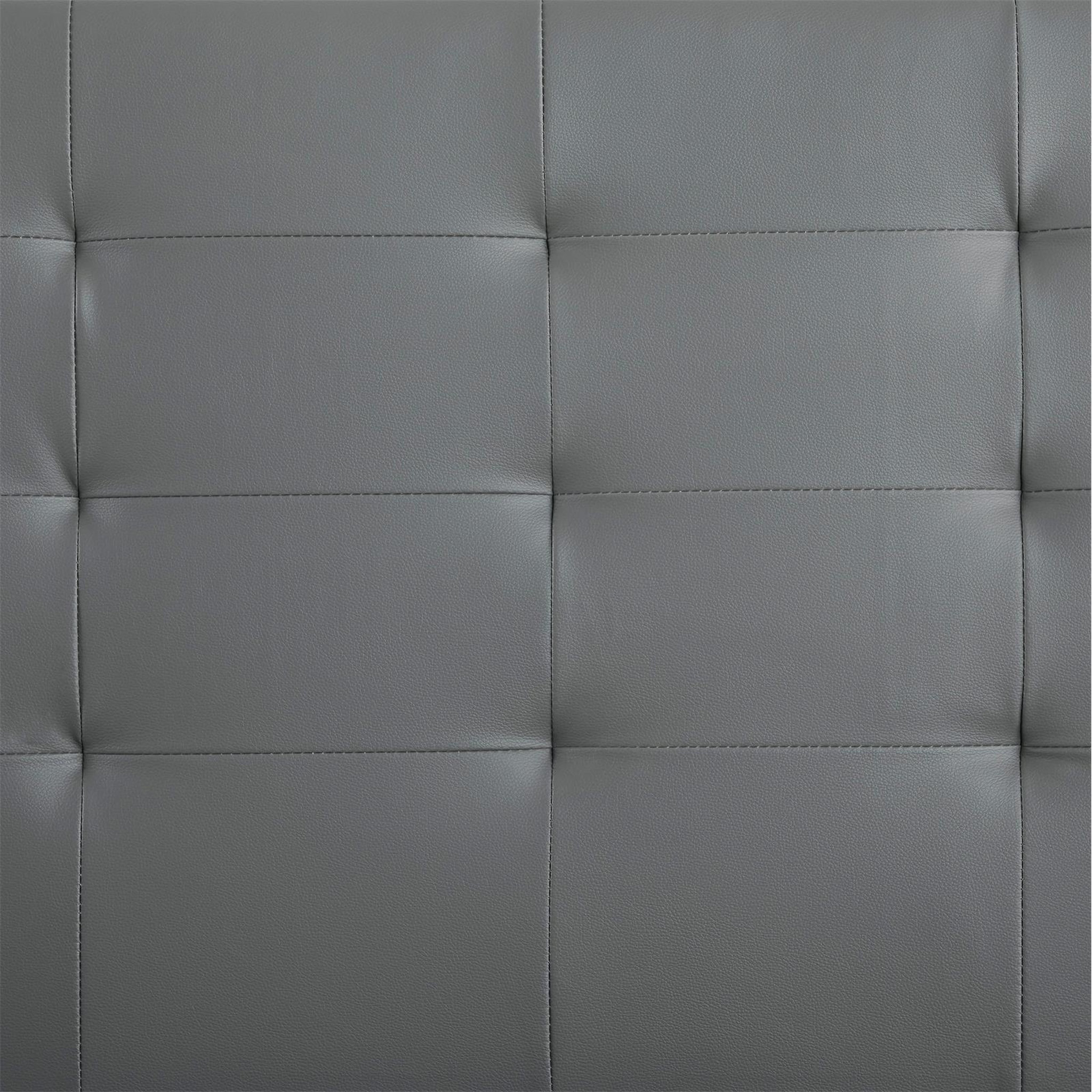 Voir la diapositive 4 : IDIMEX Lit simple REVE, 90 x 190 cm, capitonné avec sommier, revêtement synthétique