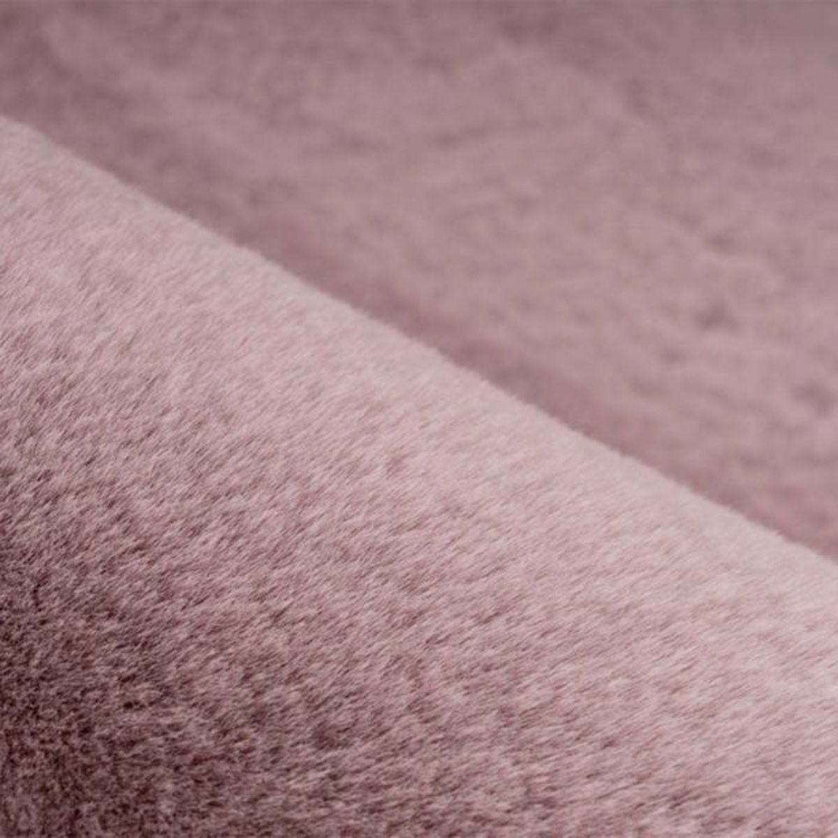 Paris Prix Tapis Uni Doux Poils Longs  Rabbit  60x90cm Rose