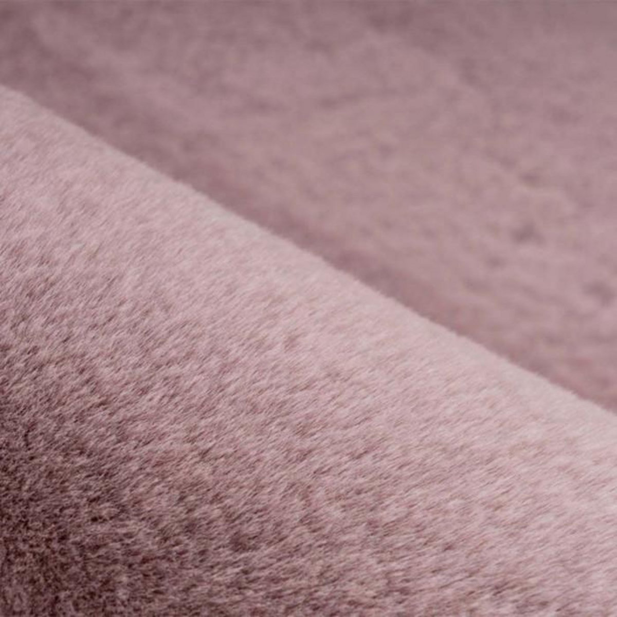 Paris Prix Tapis Uni Doux Poils Longs  Rabbit  60x90cm Rose