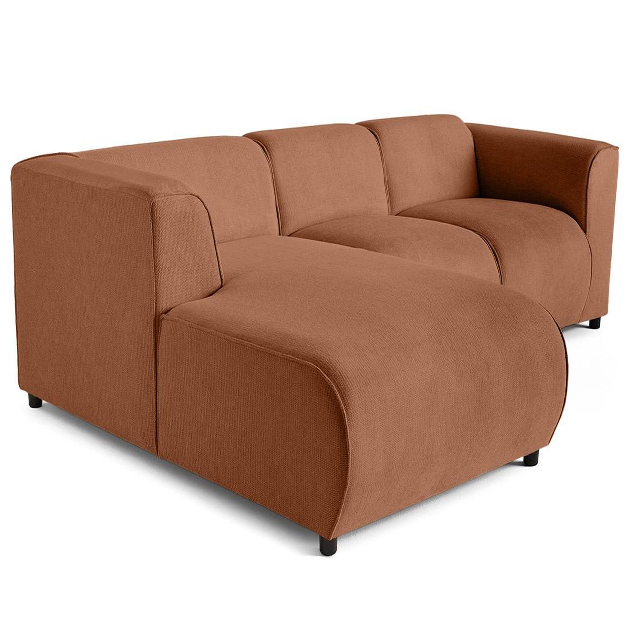 Voir la diapositive 2 : LISA DESIGN Suaro - canapé modulable d'angle gauche 4 places en tissu texturé