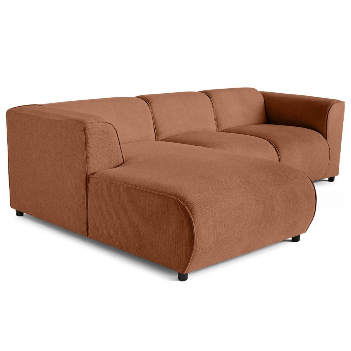 LISA DESIGN Suaro - canapé modulable d'angle gauche 4 places en tissu texturé