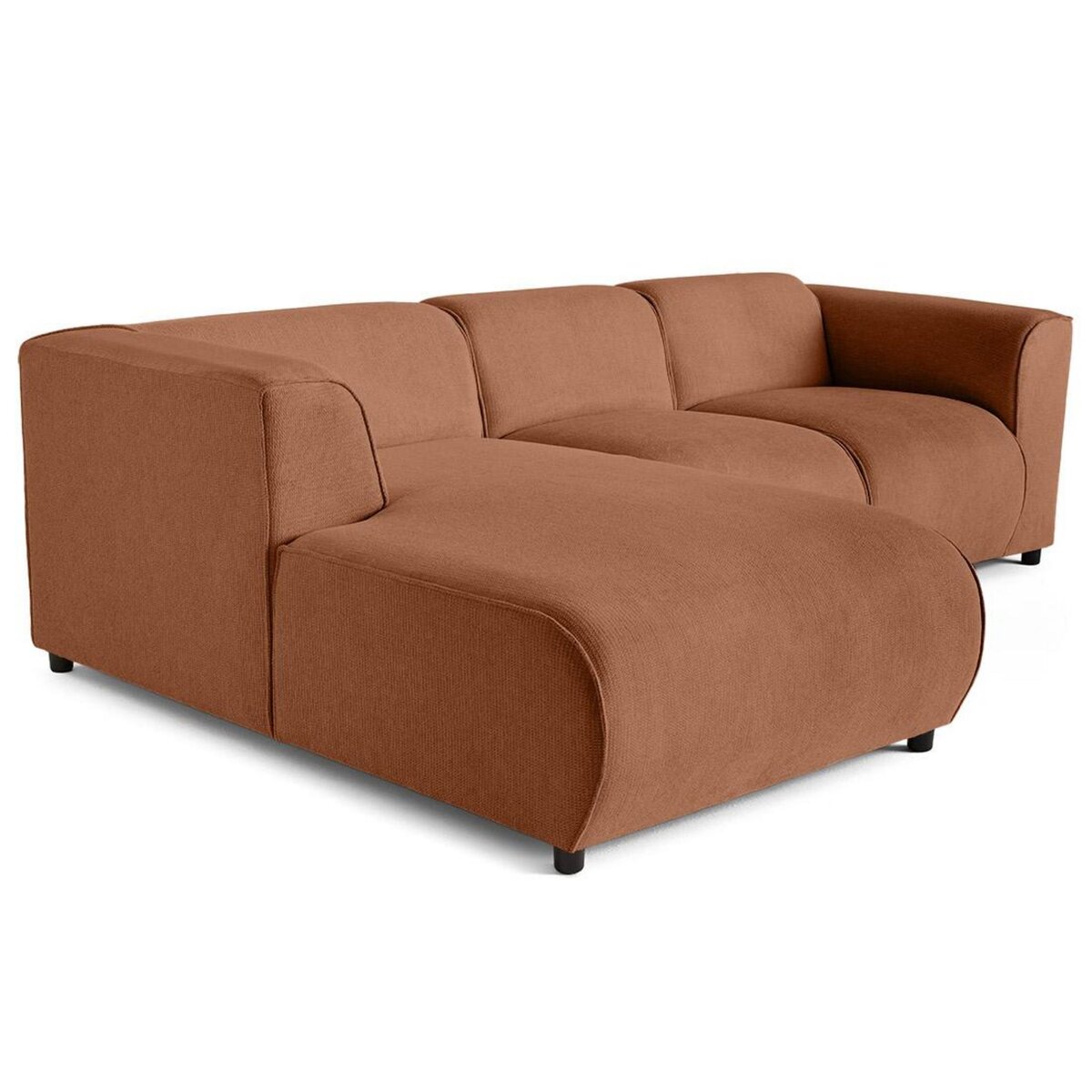 LISA DESIGN Suaro - canapé modulable d'angle gauche 4 places en tissu texturé