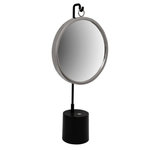 Paris Prix Miroir à Poser Rond  Eleganca  65cm Noir & Argent