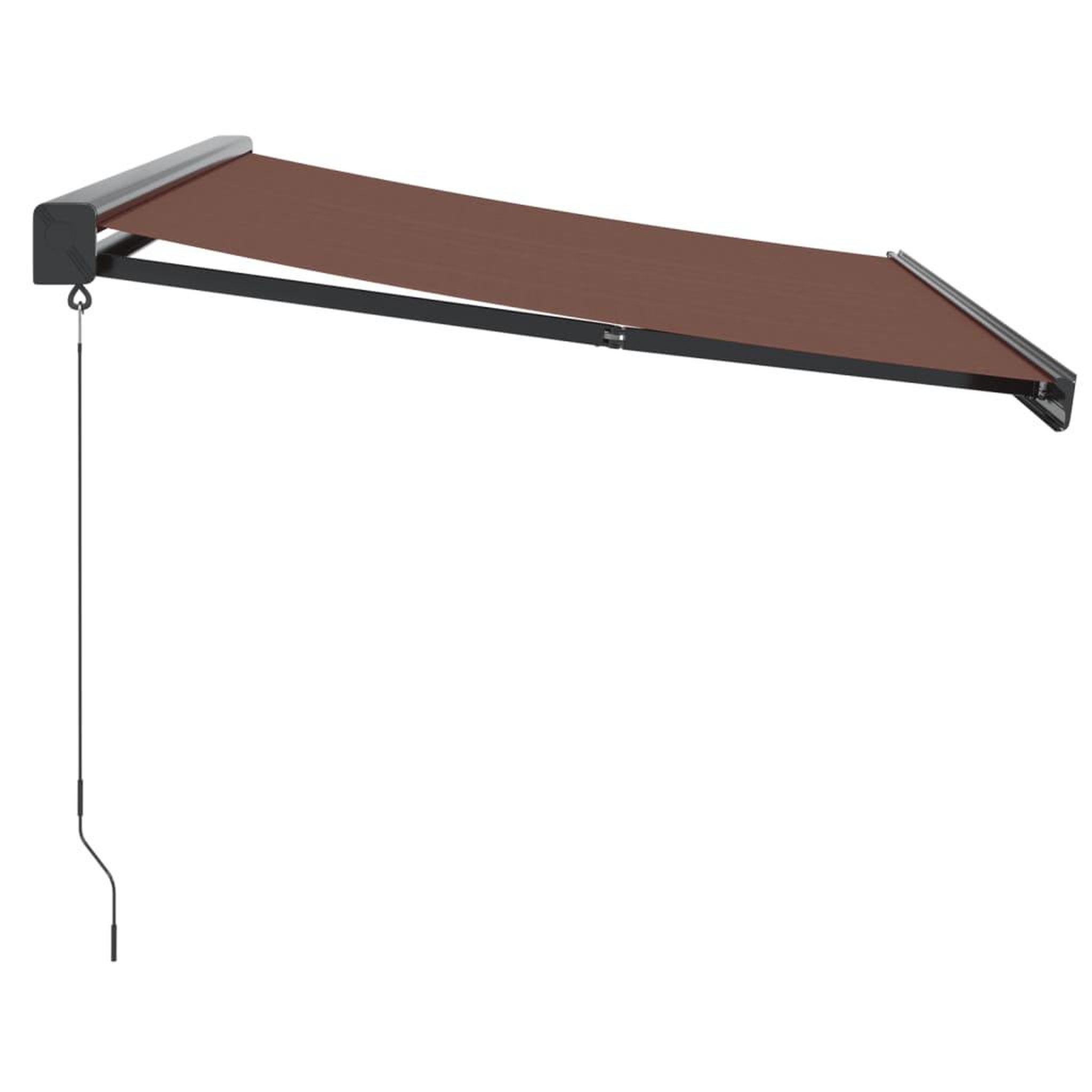 Voir la diapositive 4 : VIDAXL Auvent manuel retractable marron 350x250 cm