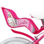 Voir la diapositive 2 : MATTEL Vélo enfant - Modèle Barbie 16'' pour enfant de 105 à 120 cm avec stabilisateurs - Panier avant - Porte poupée arrière - 2 freins & Roues gonflables