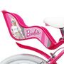 Voir la diapositive 2 : MATTEL Vélo enfant - Modèle Barbie 16'' pour enfant de 105 à 120 cm avec stabilisateurs - Panier avant - Porte poupée arrière - 2 freins & Roues gonflables