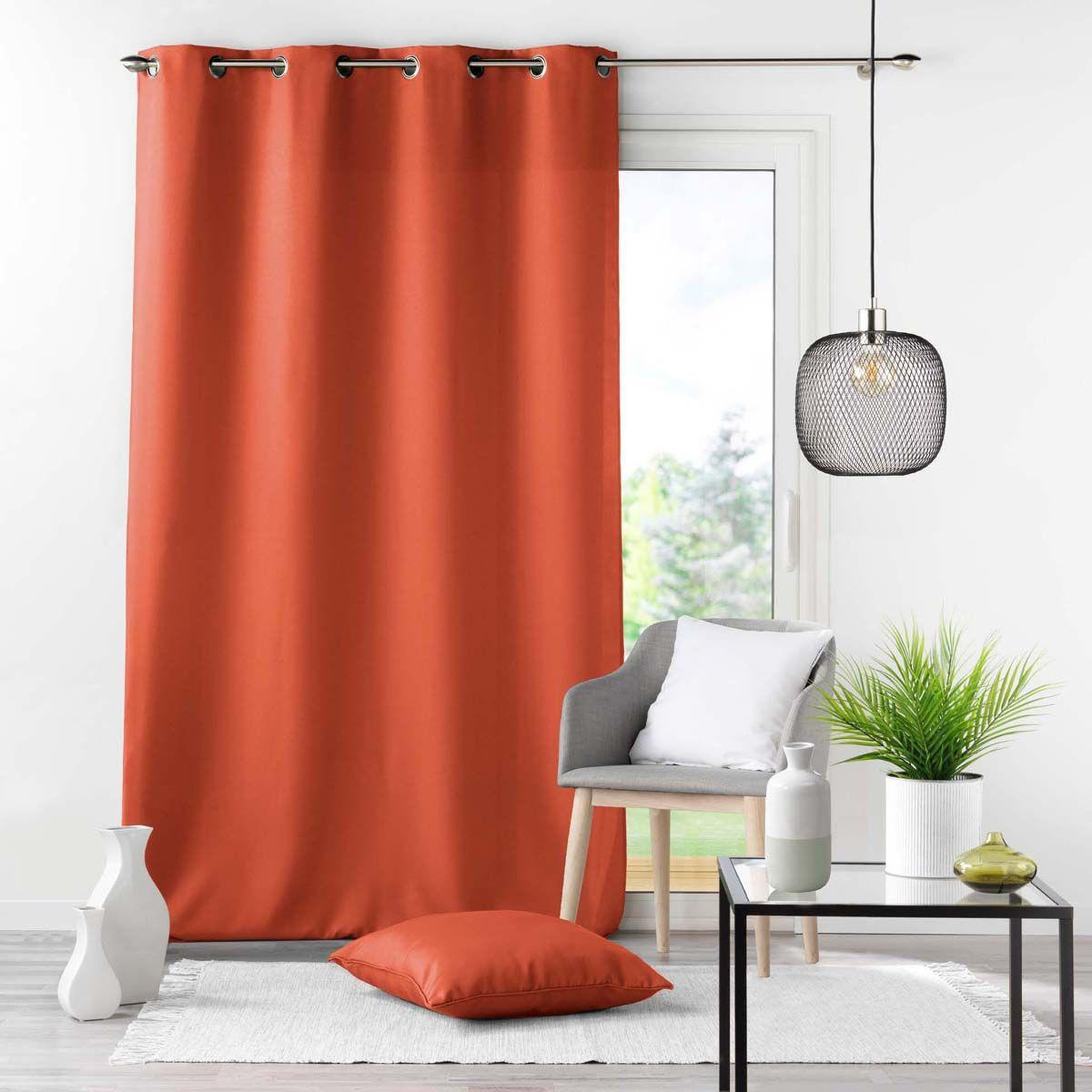 Voir la diapositive 2 : Douceur d'Intérieur Coussin déco  essentiel  40x40cm terracotta